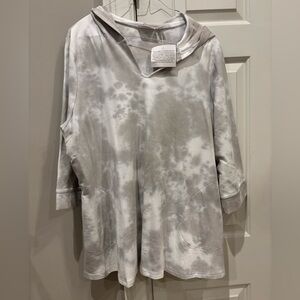 Hoodie - Belle by Kim Gravel Gray Tie-Dye